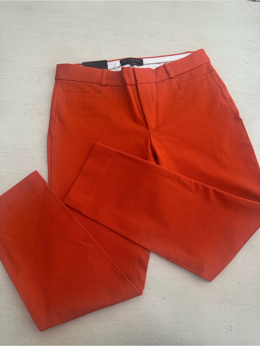 Banana Republic Cropped Pants in Bright Orange